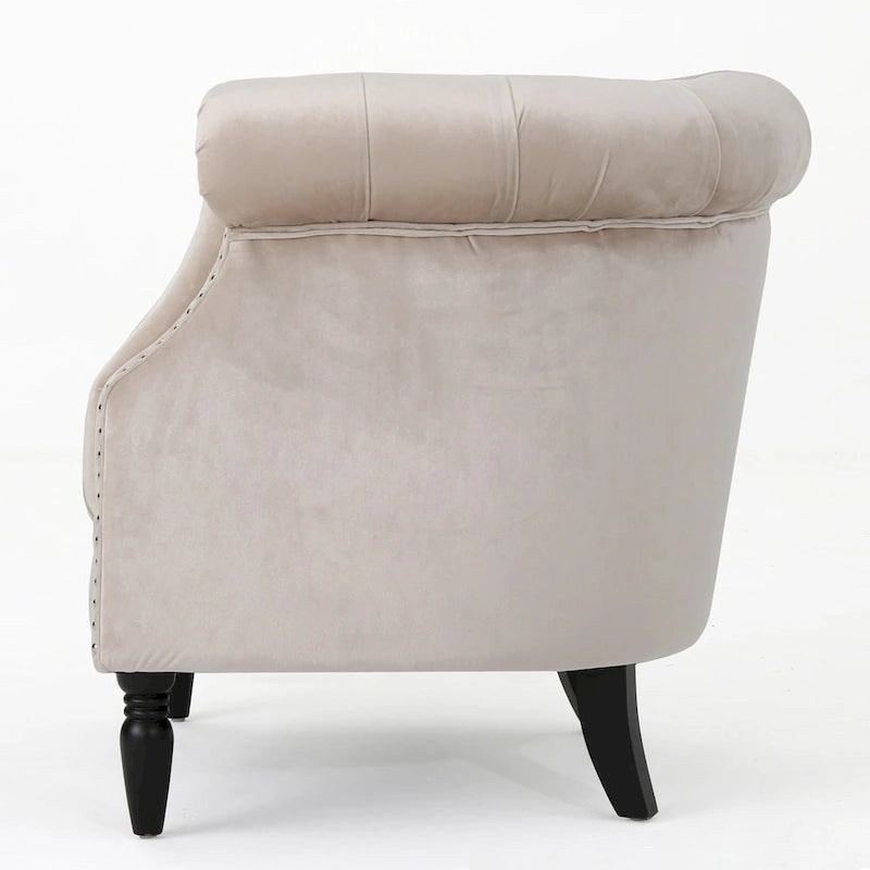 Fauteuil club en velours