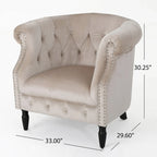 Fauteuil club en velours
