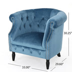 Fauteuil club en velours