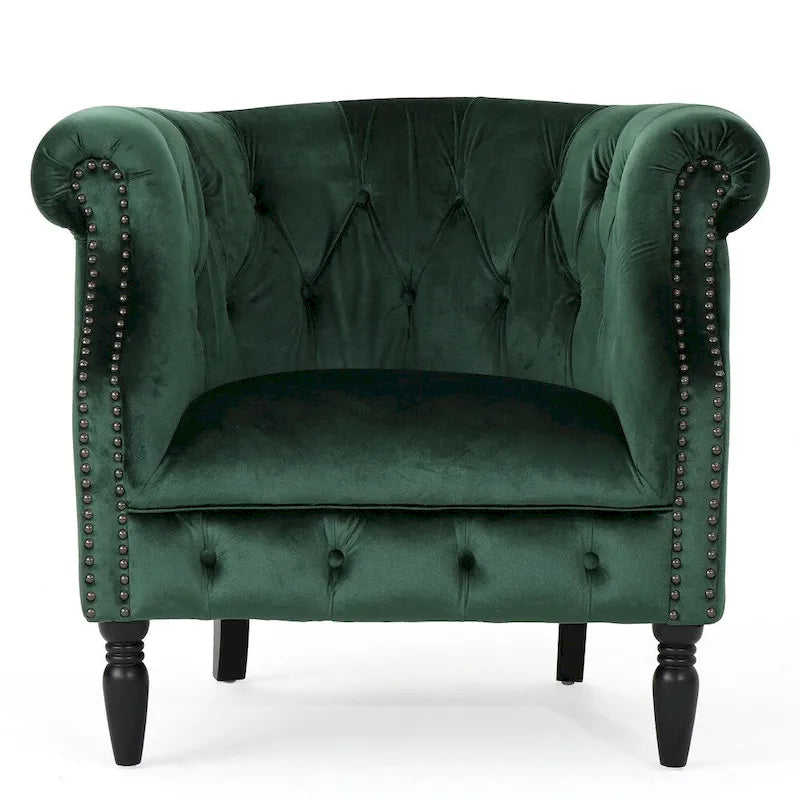 Fauteuil club en velours