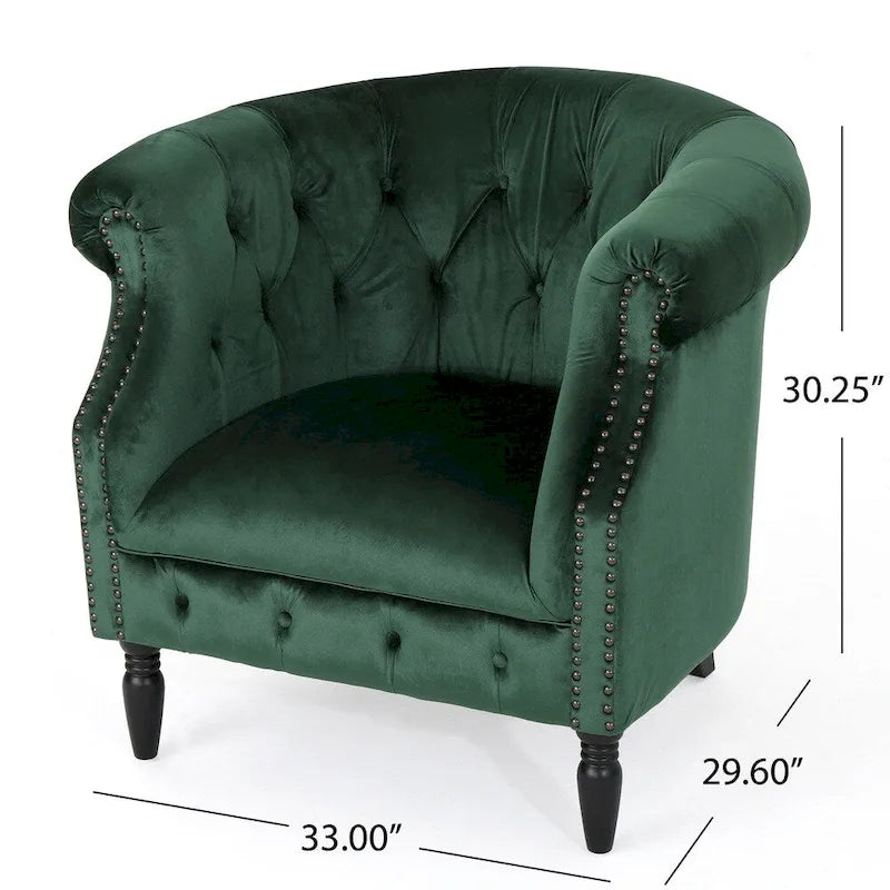 Fauteuil club en velours