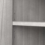 Bibliothèque haute à 5 étagères avec portes d'armoire