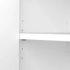 Bibliothèque haute à 5 étagères avec portes d'armoire