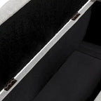 Banc de rangement capitonné classique avec garnitures cloutées