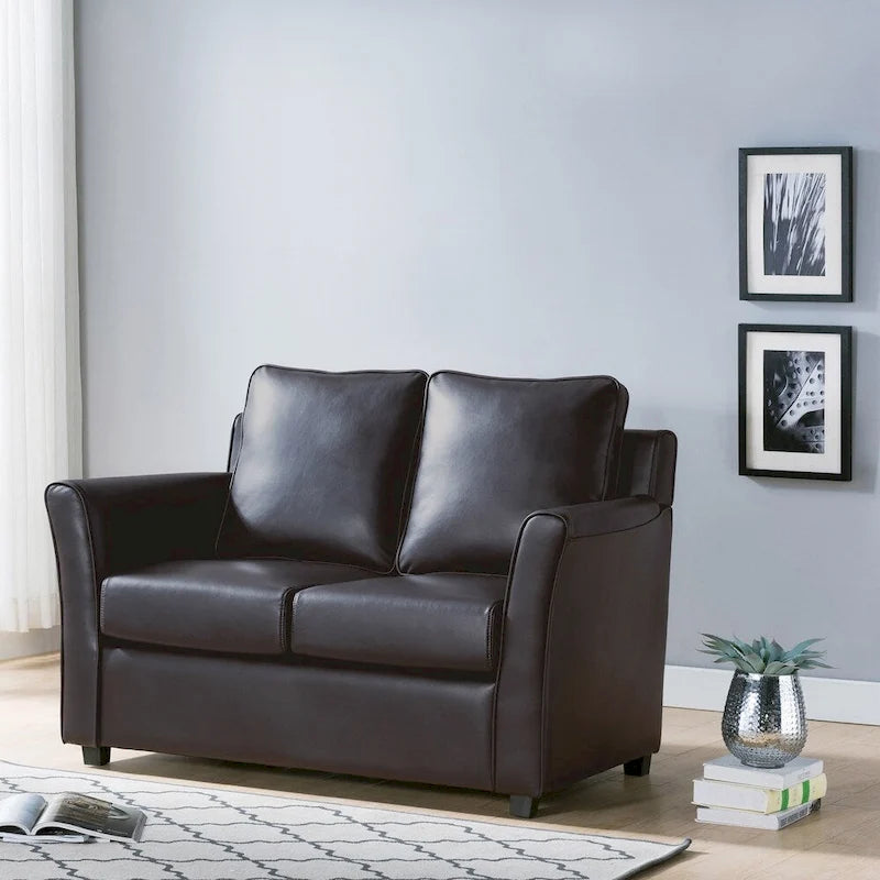 Causeuse contemporaine avec accoudoirs évasés