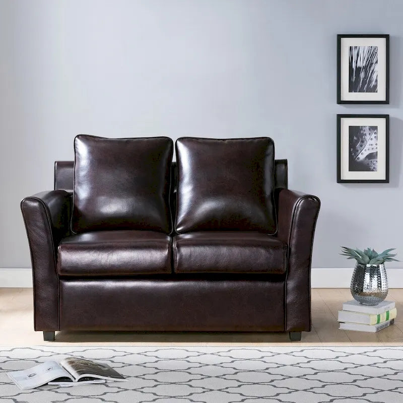 Causeuse contemporaine avec accoudoirs évasés
