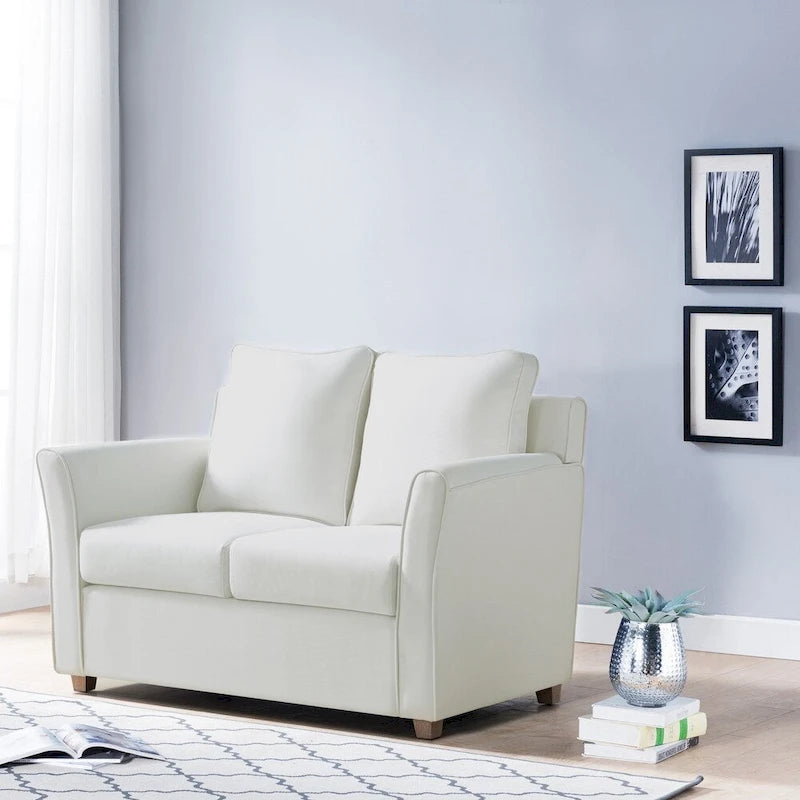 Causeuse contemporaine avec accoudoirs évasés