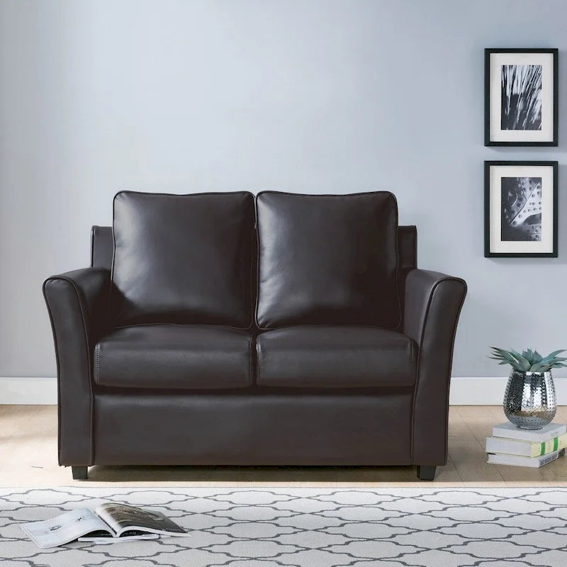 Causeuse contemporaine avec accoudoirs évasés