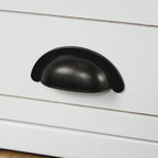 Banc de rangement avec 3 tiroirs et 3 paniers en rotin pour entrée et salon