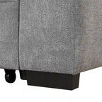 Canapé-lit gigogne 2-en-1 avec pouf de rangement