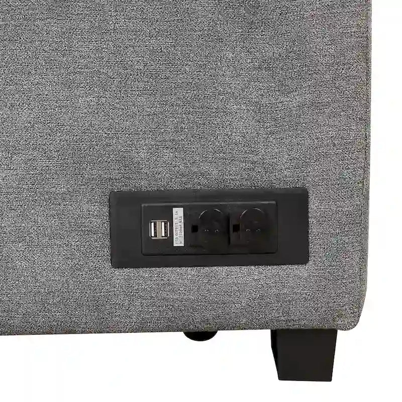 Canapé-lit gigogne 2-en-1 avec pouf de rangement