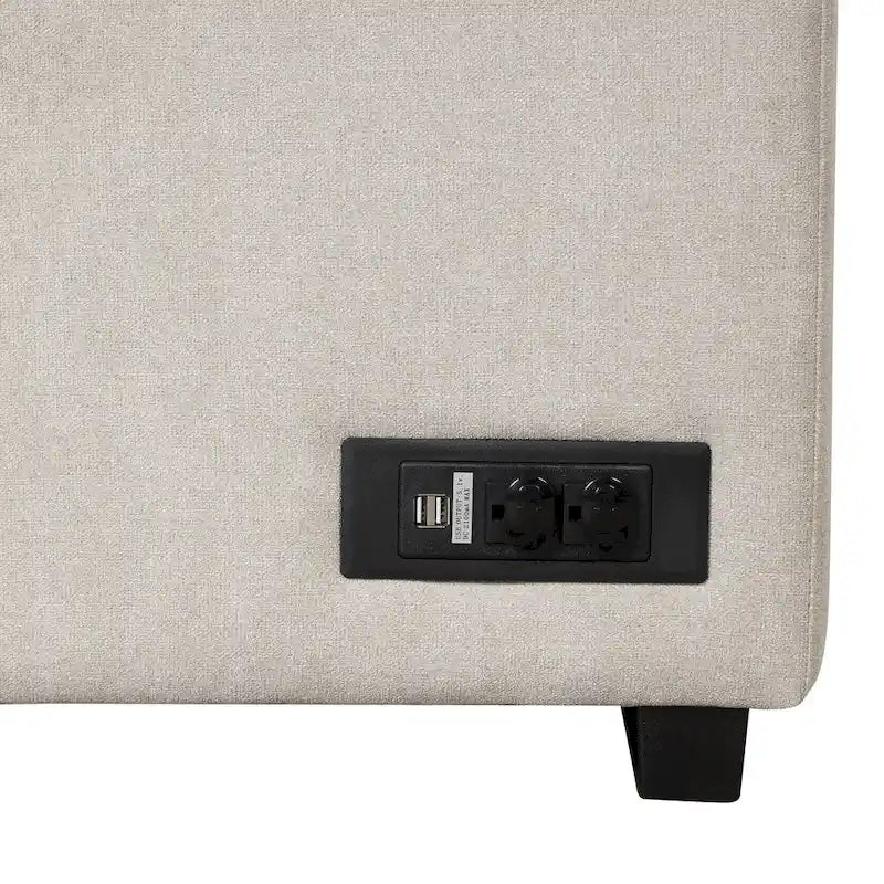 Canapé-lit gigogne 2-en-1 avec pouf de rangement
