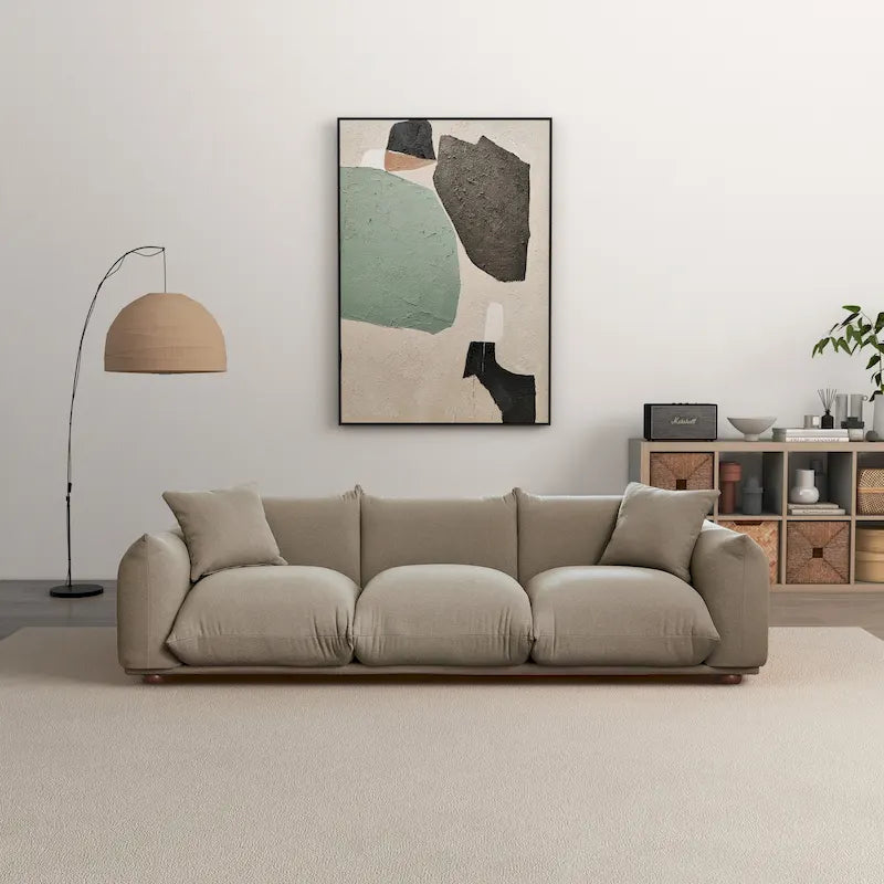 Canapé en Boucle/Velours Mid-Century Moderne