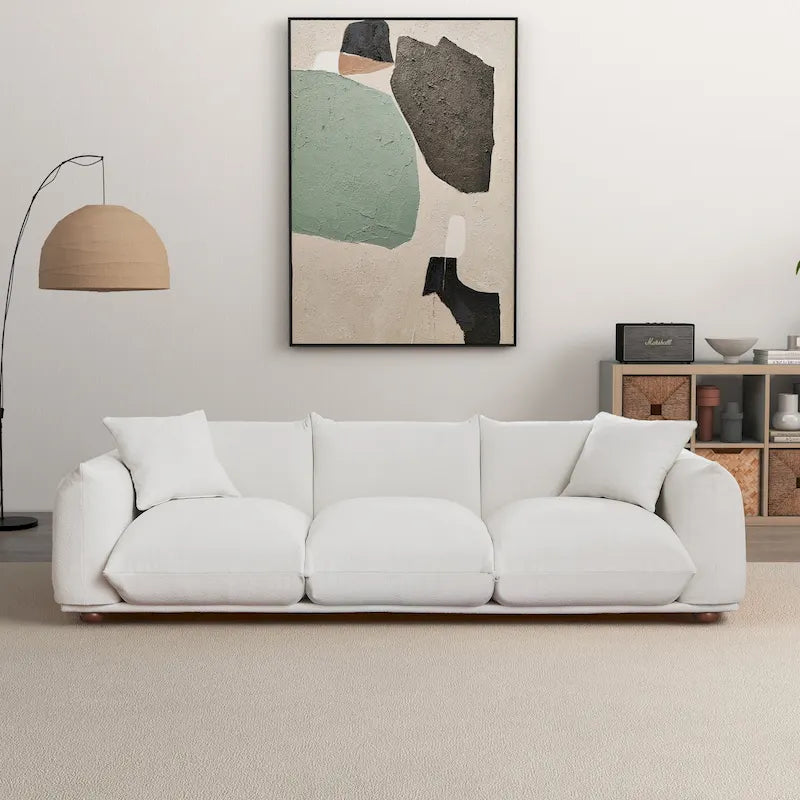 Canapé en Boucle/Velours Mid-Century Moderne