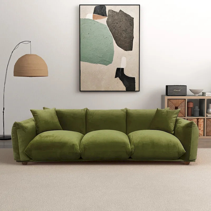 Canapé en Boucle/Velours Mid-Century Moderne