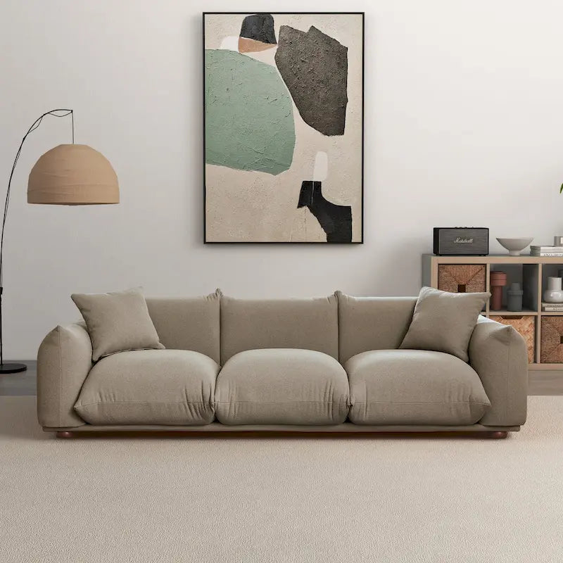 Canapé en Boucle/Velours Mid-Century Moderne