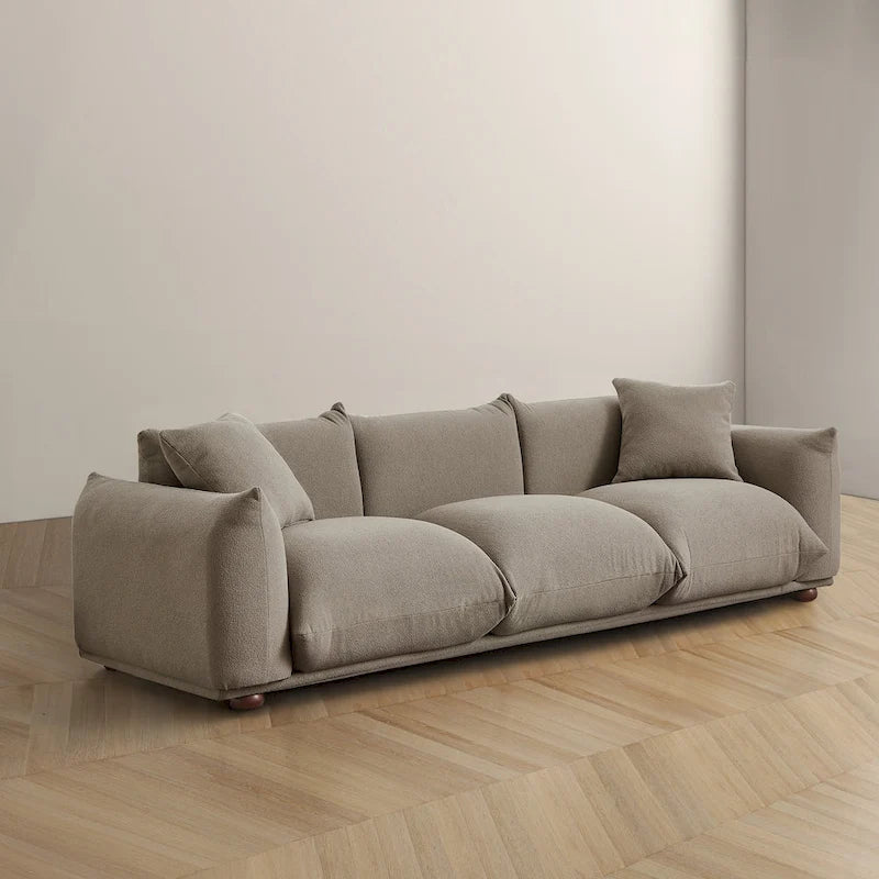 Canapé en Boucle/Velours Mid-Century Moderne