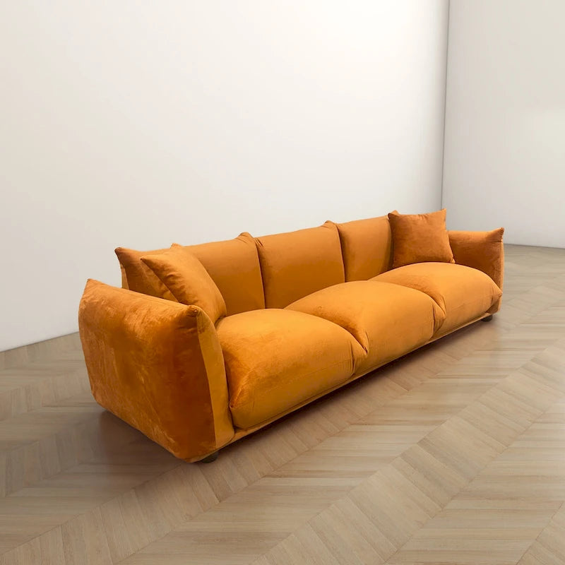 Canapé en Boucle/Velours Mid-Century Moderne
