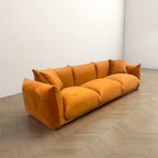 Canapé en Boucle/Velours Mid-Century Moderne