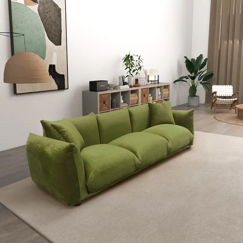 Canapé en Boucle/Velours Mid-Century Moderne