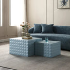 Tables d'appoint gigognes carrées pour salon, lot de 2
