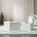 Tables d'appoint gigognes carrées pour salon, lot de 2