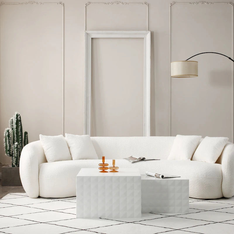 Tables d'appoint gigognes carrées pour salon, lot de 2