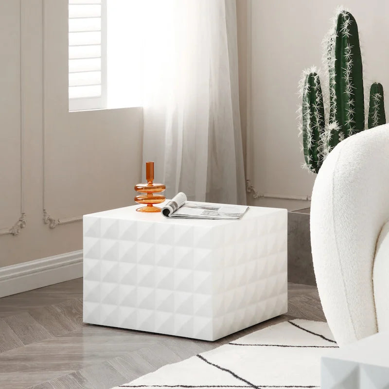 Tables d'appoint gigognes carrées pour salon, lot de 2