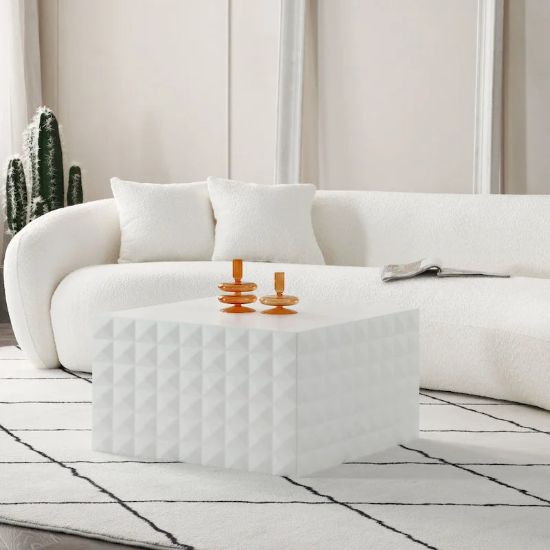 Tables d'appoint gigognes carrées pour salon, lot de 2