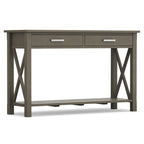 Console/Table basse contemporaine en bois massif de 120 cm de large