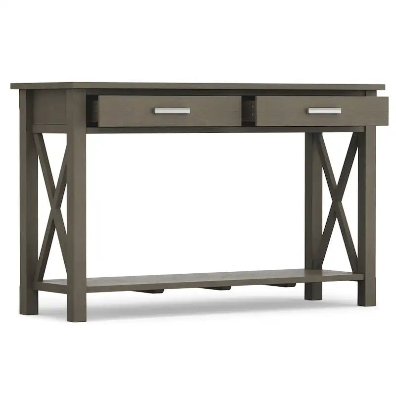 Console/Table basse contemporaine en bois massif de 120 cm de large