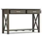 Console/Table basse contemporaine en bois massif de 120 cm de large