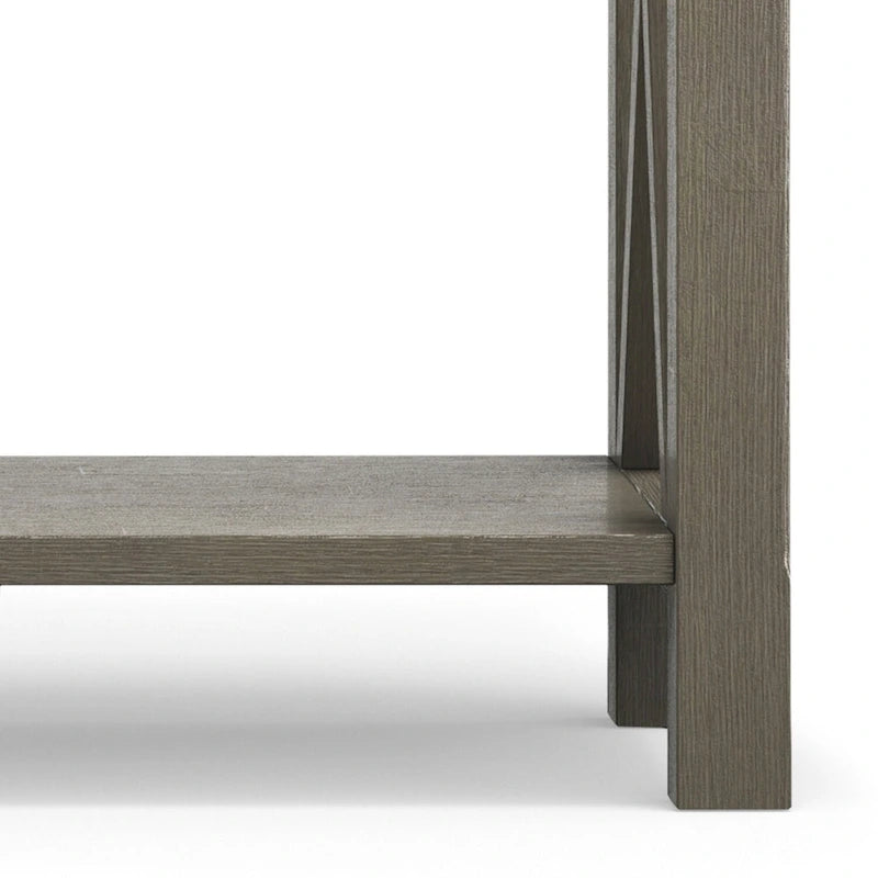 Console/Table basse contemporaine en bois massif de 120 cm de large