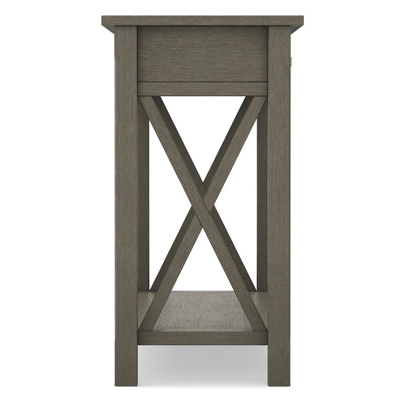 Console/Table basse contemporaine en bois massif de 120 cm de large
