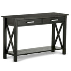 Console/Table basse contemporaine en bois massif de 120 cm de large