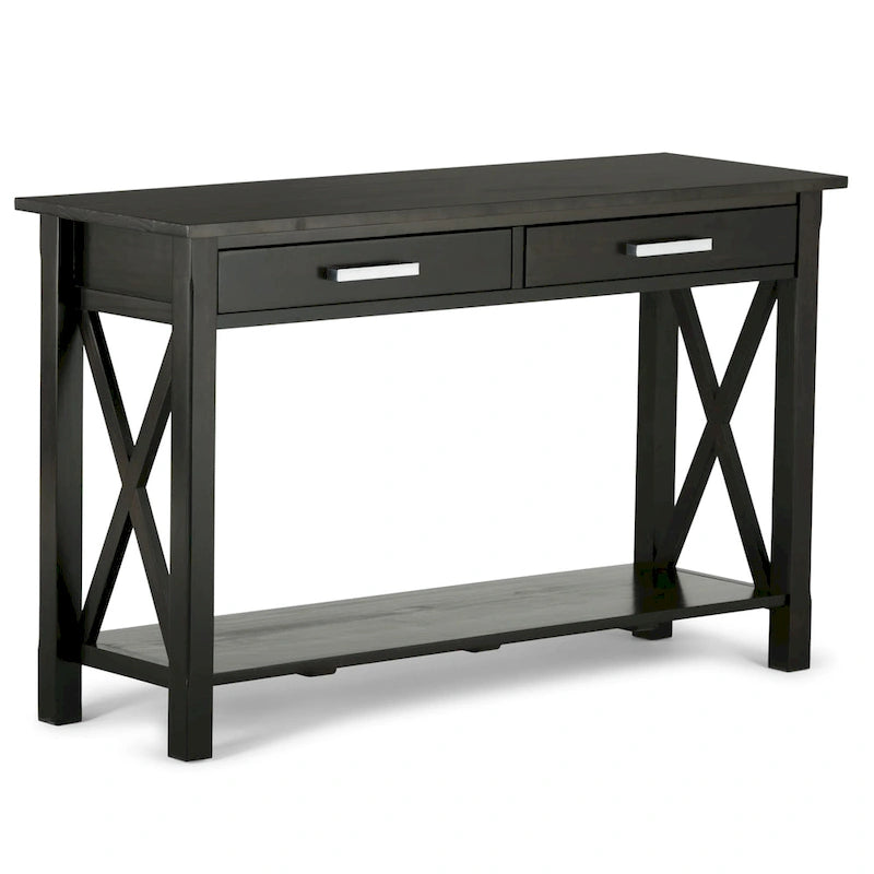 Console/Table basse contemporaine en bois massif de 120 cm de large