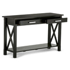 Console/Table basse contemporaine en bois massif de 120 cm de large