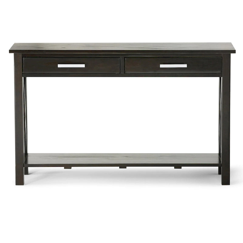 Console/Table basse contemporaine en bois massif de 120 cm de large