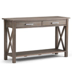 Console/Table basse contemporaine en bois massif de 120 cm de large