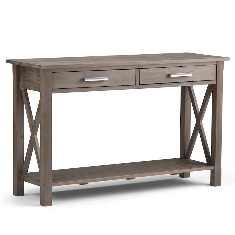 Console/Table basse contemporaine en bois massif de 120 cm de large