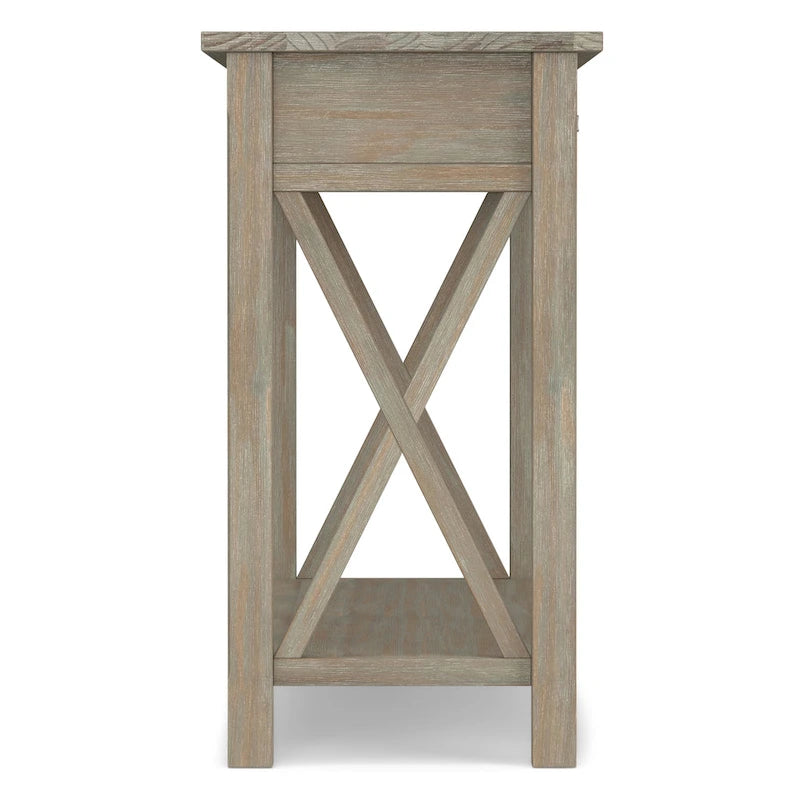 Console/Table basse contemporaine en bois massif de 120 cm de large