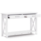 Console/Table basse contemporaine en bois massif de 120 cm de large