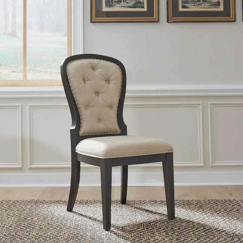 Chaise d'appoint capitonnée (lot de 2)