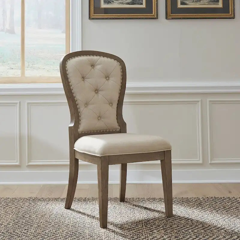 Chaise d'appoint capitonnée (lot de 2)