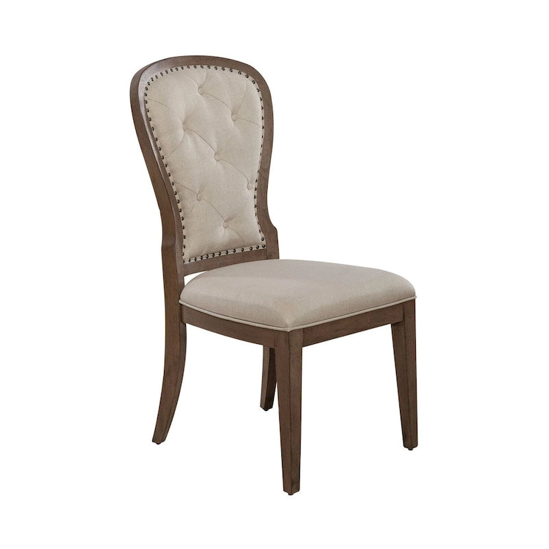 Chaise d'appoint capitonnée (lot de 2)