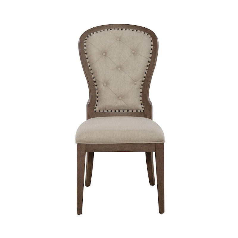Chaise d'appoint capitonnée (lot de 2)