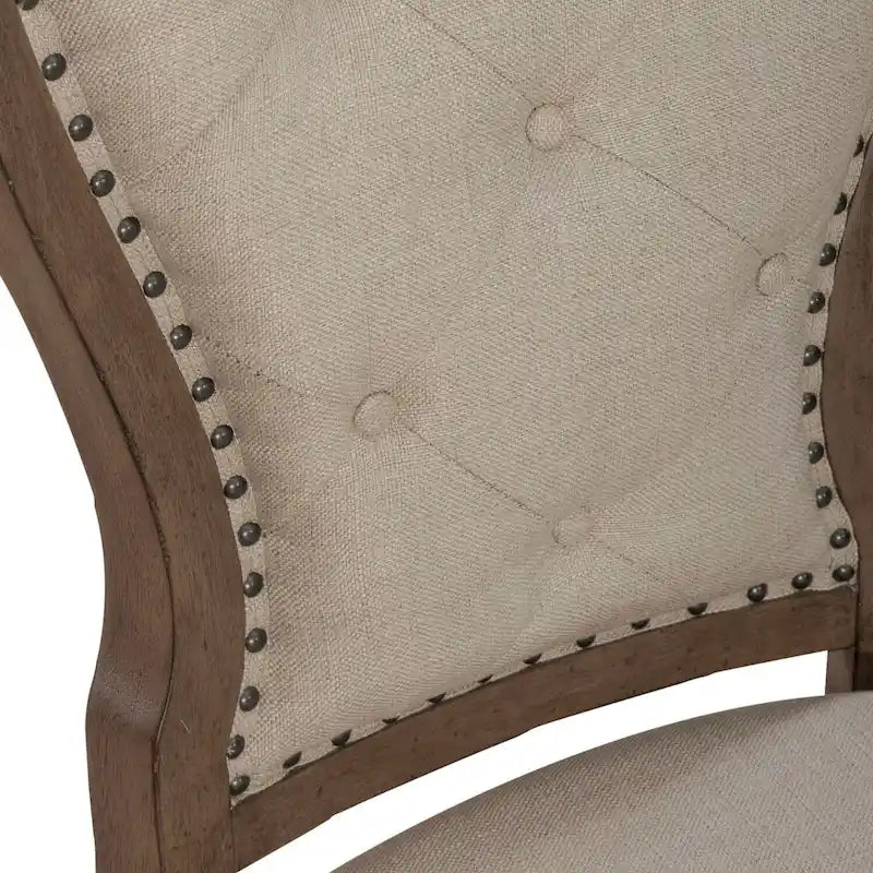 Chaise d'appoint capitonnée (lot de 2)