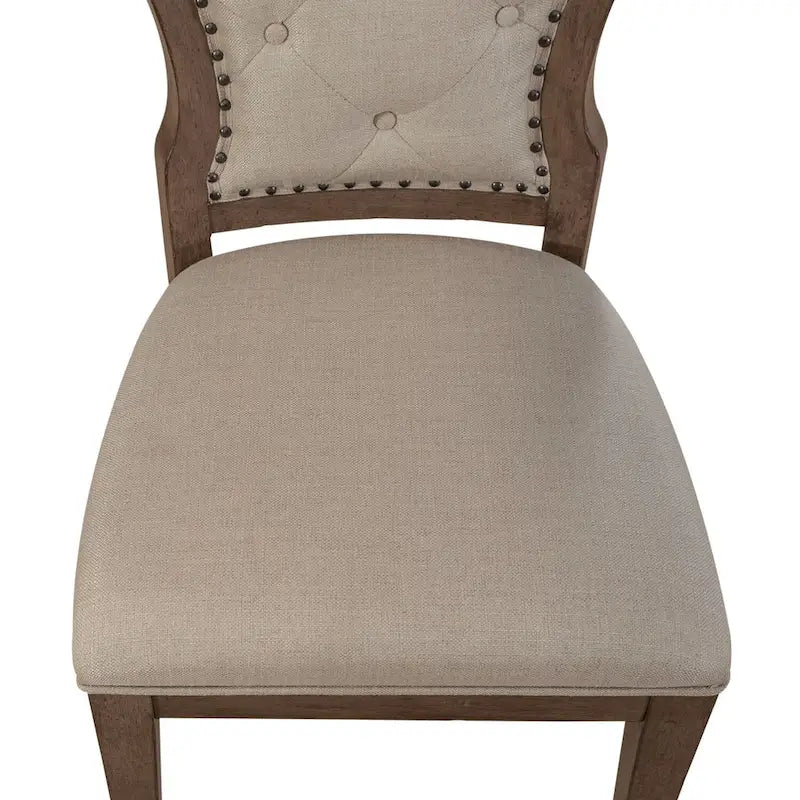 Chaise d'appoint capitonnée (lot de 2)