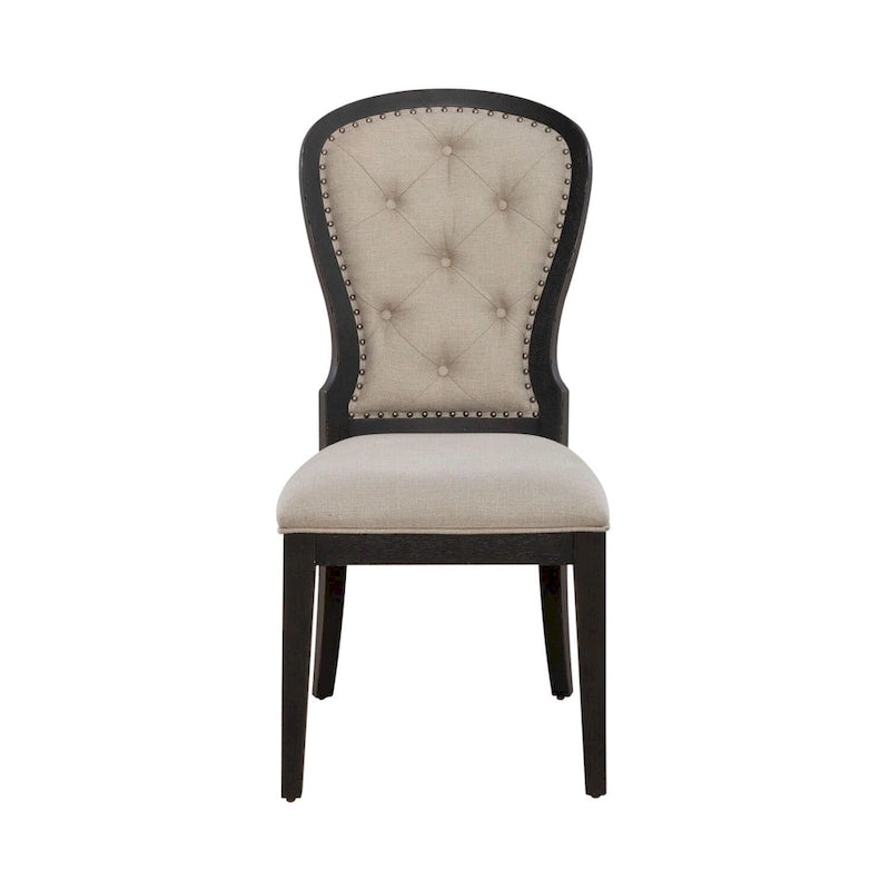 Chaise d'appoint capitonnée (lot de 2)