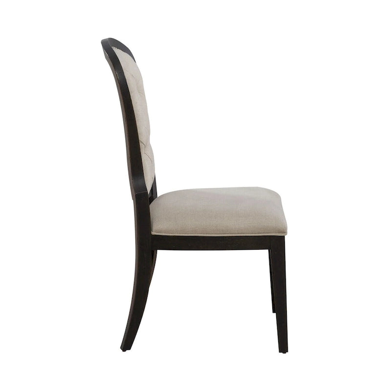 Chaise d'appoint capitonnée (lot de 2)